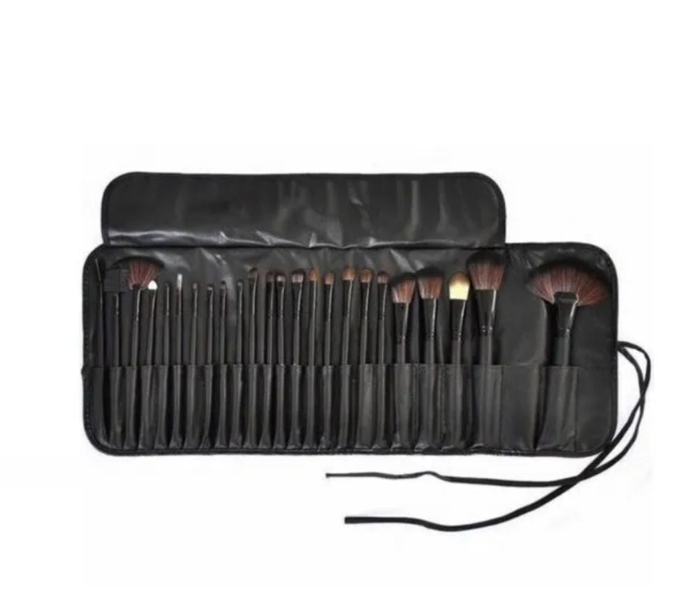 Set 24 Brochas para maquillaje PROFESIONAL +estuche